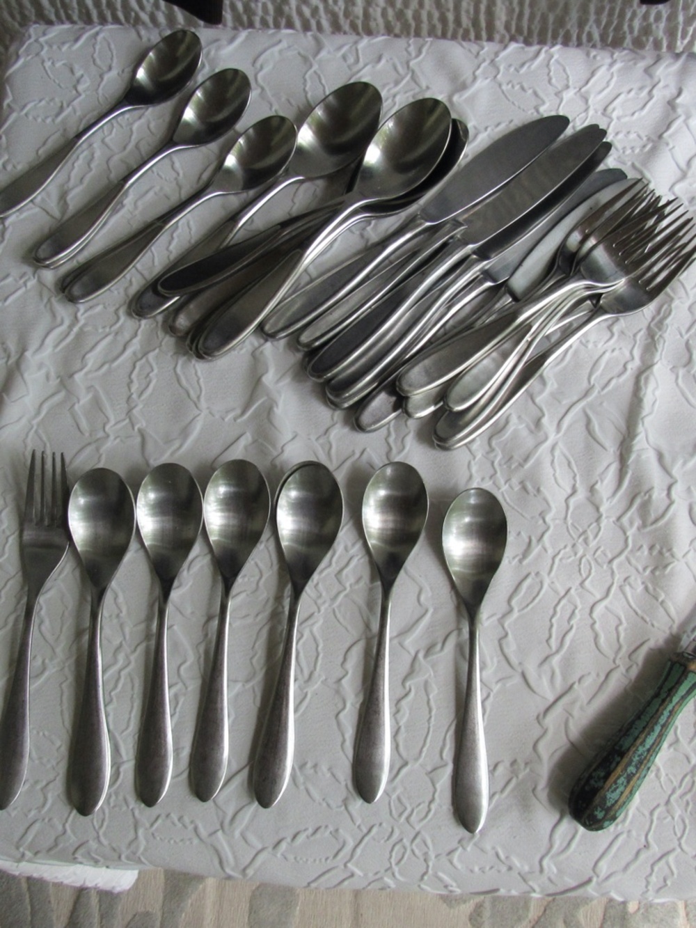 Mystery Box Nice Flatware Vintage Serving Forks Spoons Hand Towel